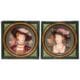Pair of 19th Century, French Hand-Painted Barbotines Plaques with Relief