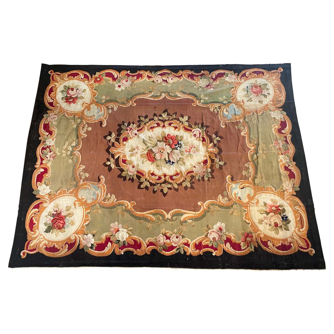 19th Century French Napoleon Iii Savonnerie Aubusson Floor Rug Country Interiors