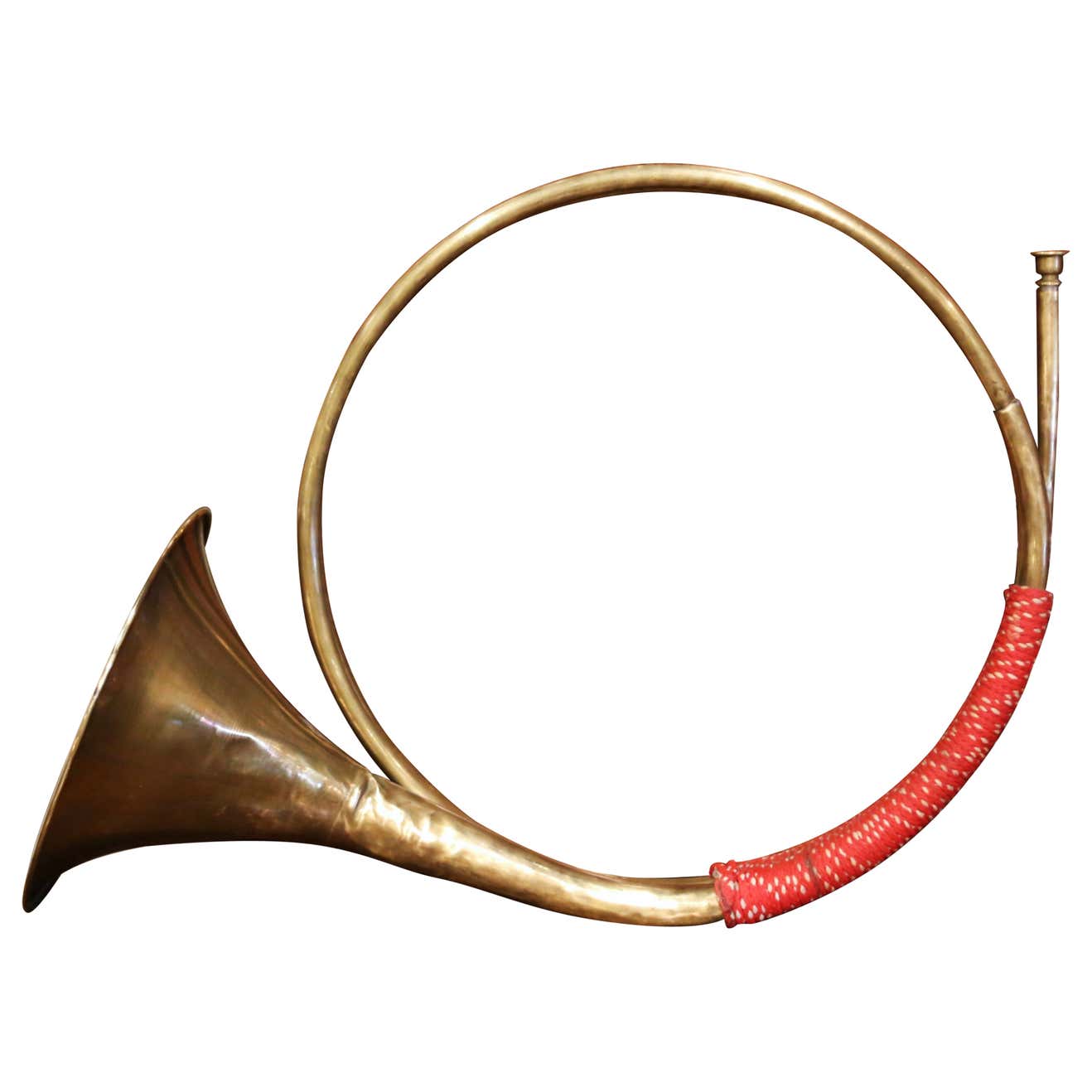 Early 20th Century French Brass Cor de Chasse Hunting Horn - Country  French Interiors