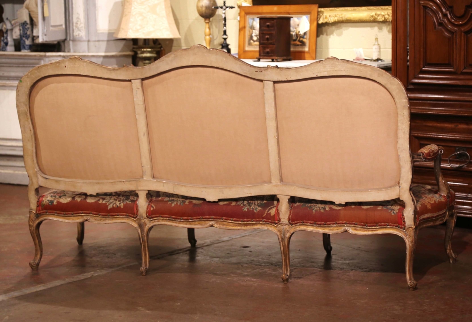 19th Century French Louis XV Giltwood Canape ~ Sofa