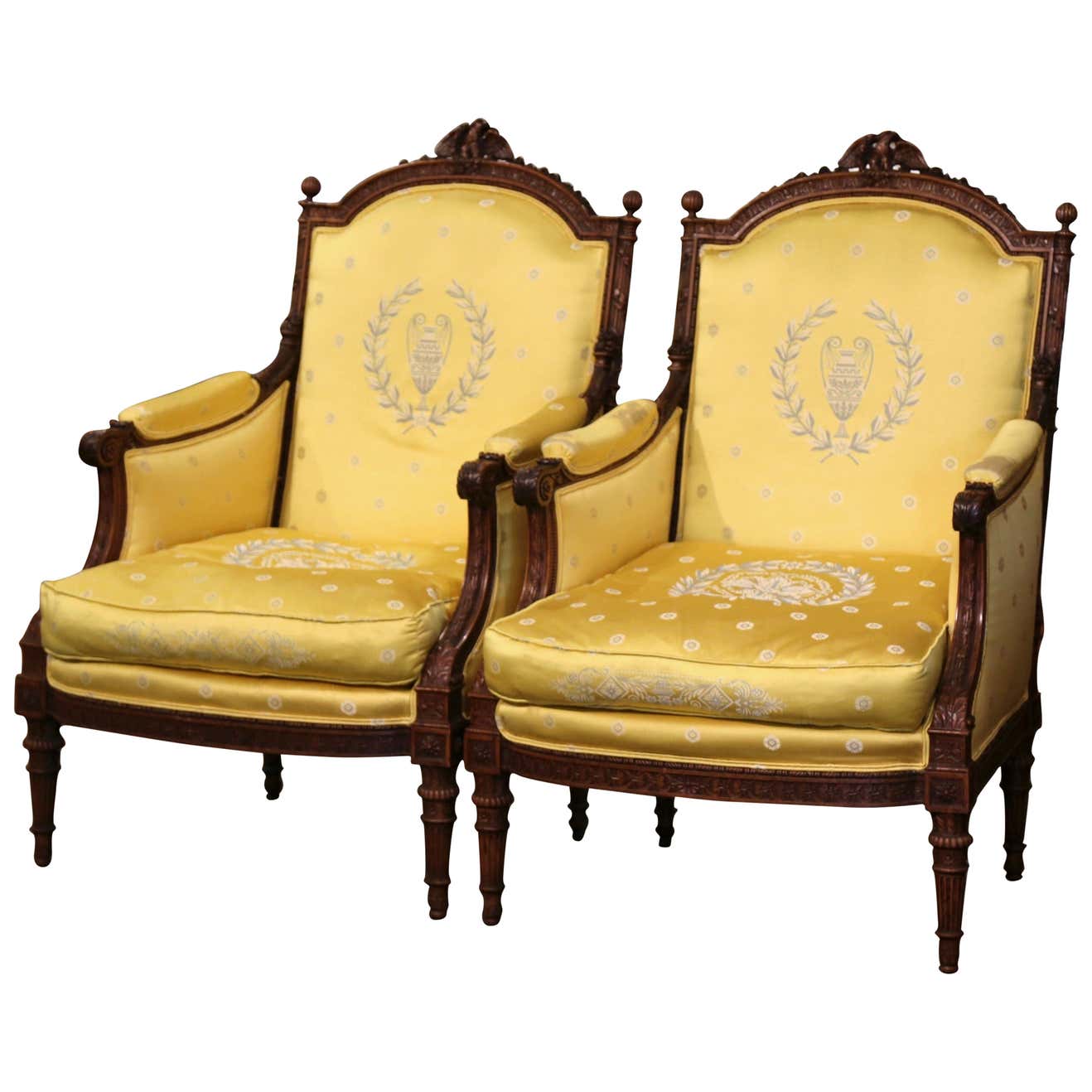 A French 18th Century Louis XVI Period Walnut Armchair, Circa 1760