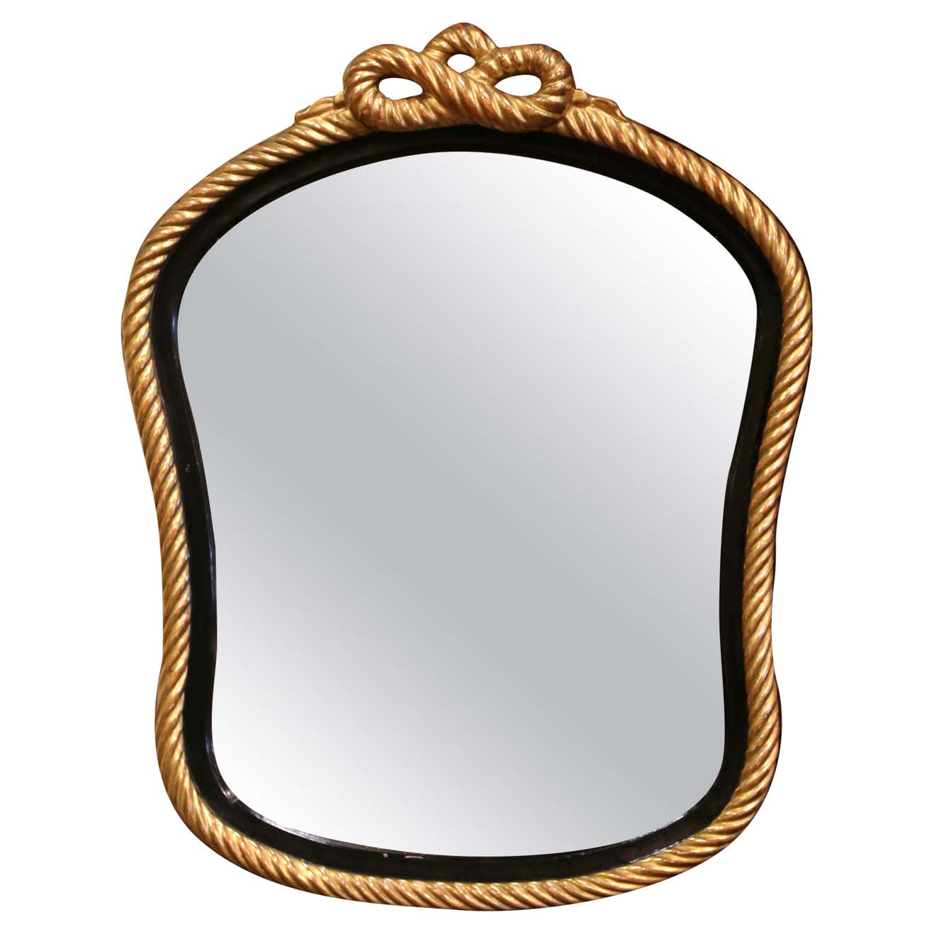 French Oval Bow Wall Mirror