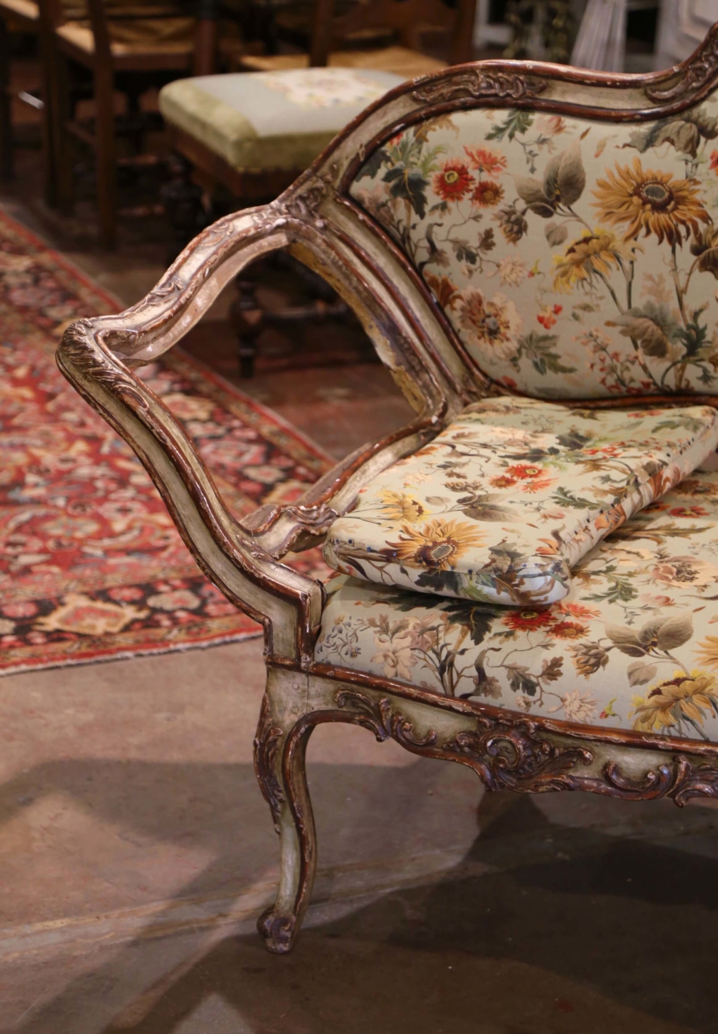 18th Century Louis XV Style Gilt & Upholstered Parlor Set