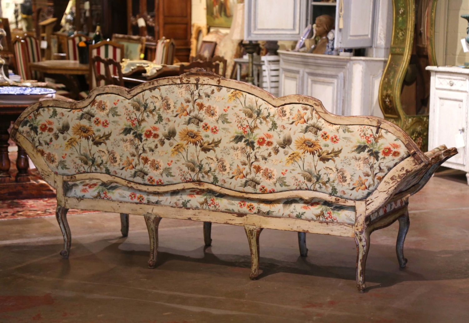 Rare Antique Italian 18th Century Hand Painted Louis XV Cassone Dresser  Marchigiano — Bellini's Antique Italia