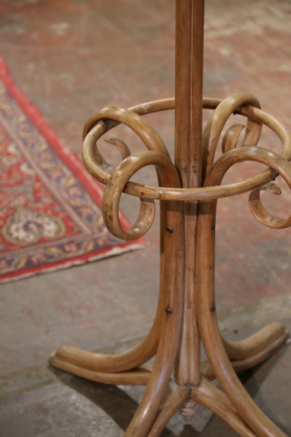 Vintage bentwood standing coat rack, 1900s