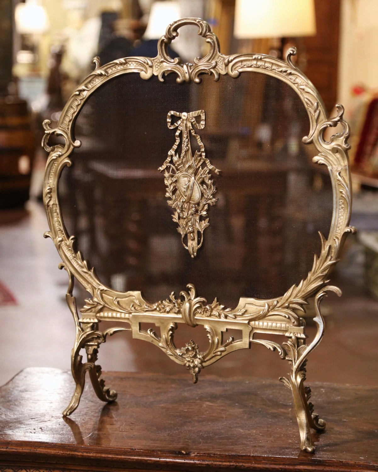 French Louis XV Rococo style hand carved and patinated Royal