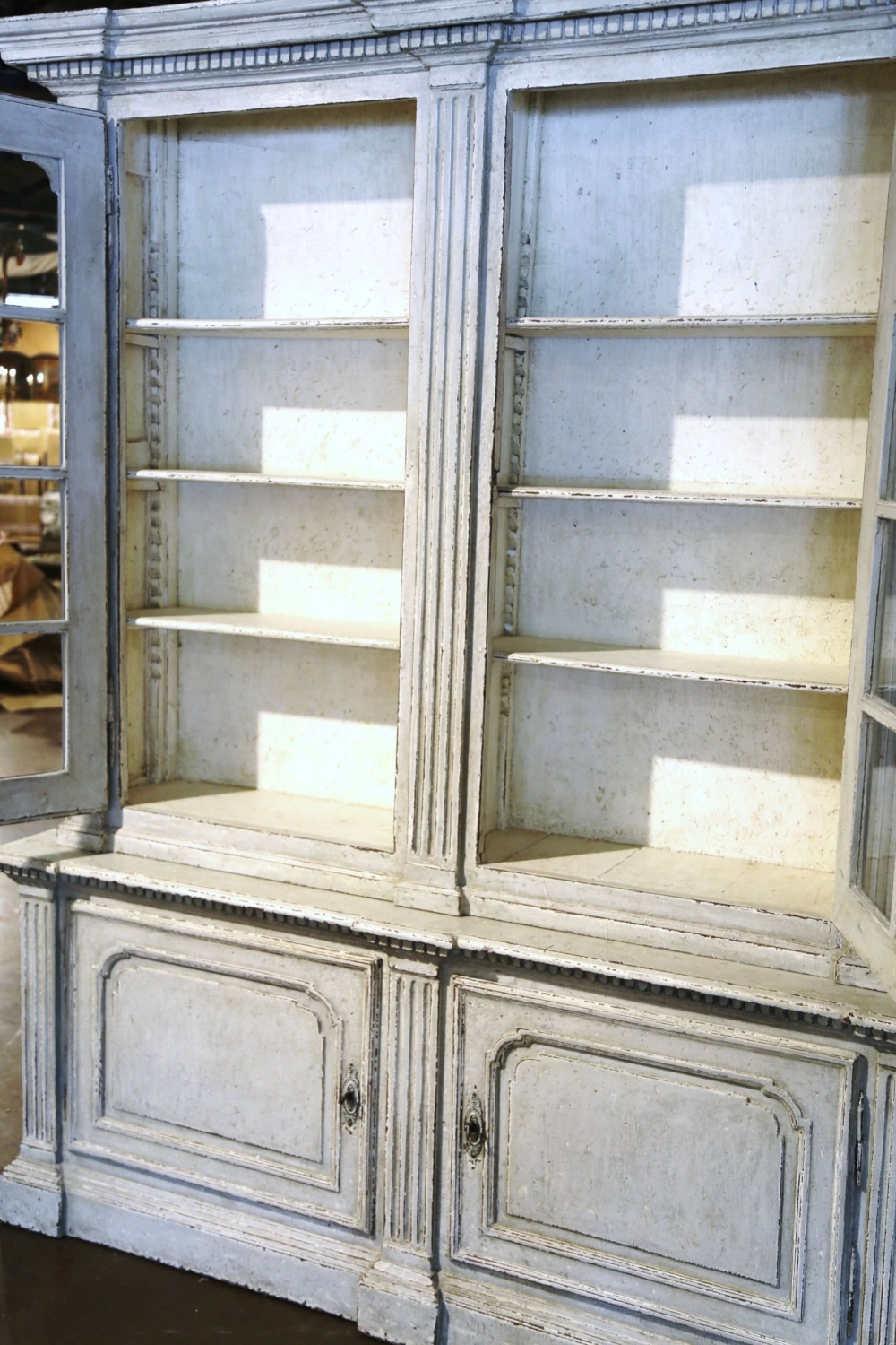 antique bookcases with glass doors